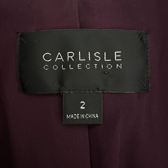 Carlisle Collection Womens Blazer Jacket Size 2 Pink Ombre Single Button Dip Dye - Picture 2 of 9